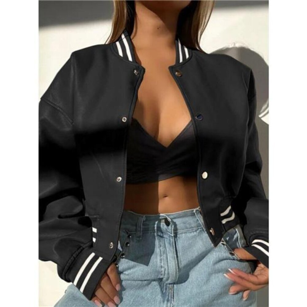 Snap Down Drop Shoulder Jacket - Picture 7 of 15